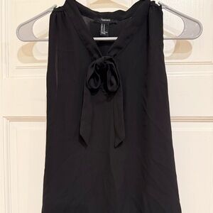 Forever 21 Black Top with Bow Accent
